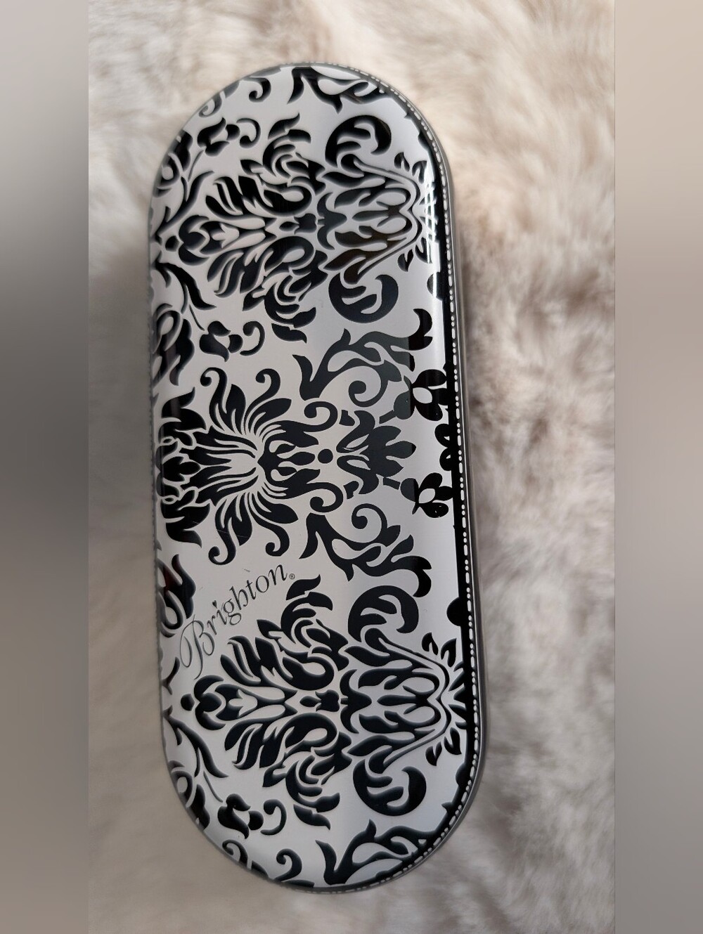 Brighton Black & White Damask Eyeglass Case